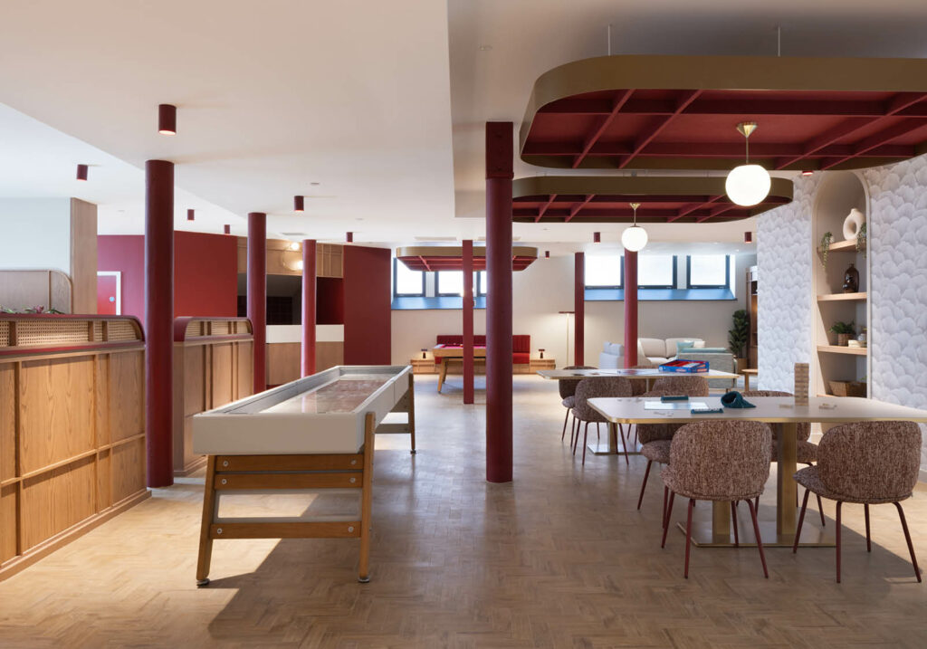 Acoufelt acoustic wall panels installed in Leonardo student accommodation in Leeds