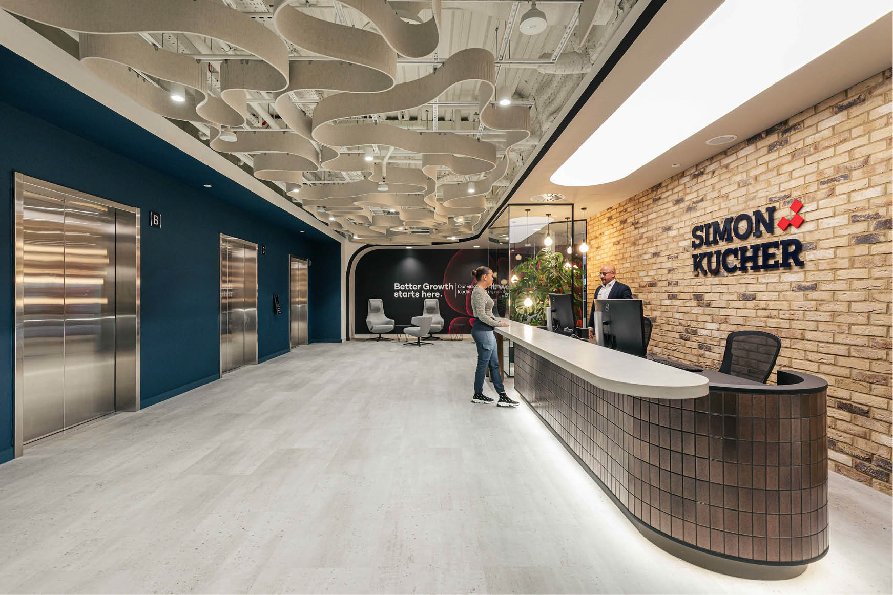 Acoufelt Custom Acoustic Ceiling System at Simon Kucher’s London Headquarters
