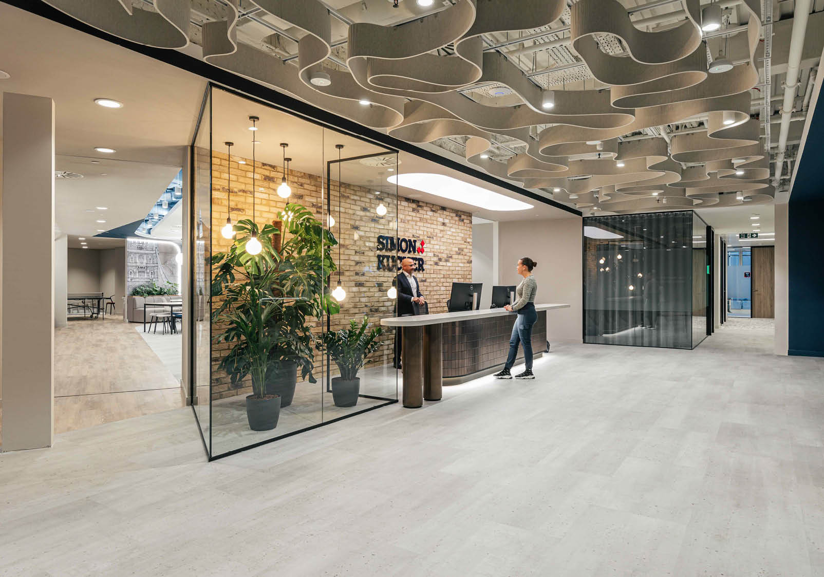 Acoufelt Custom Acoustic Ceiling System at Simon Kucher’s London Headquarters