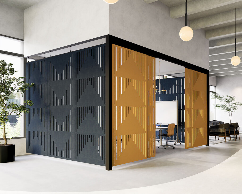 Creative Cut, Pyramid Wall Screens | Turmeric, Granite | Premier Collection