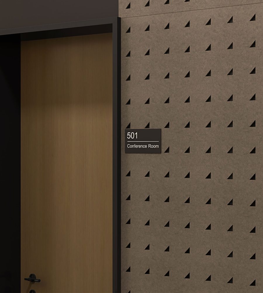 Pixel, Right Triangle Wall Panels | Walnut, Piano Black | Premier Collection