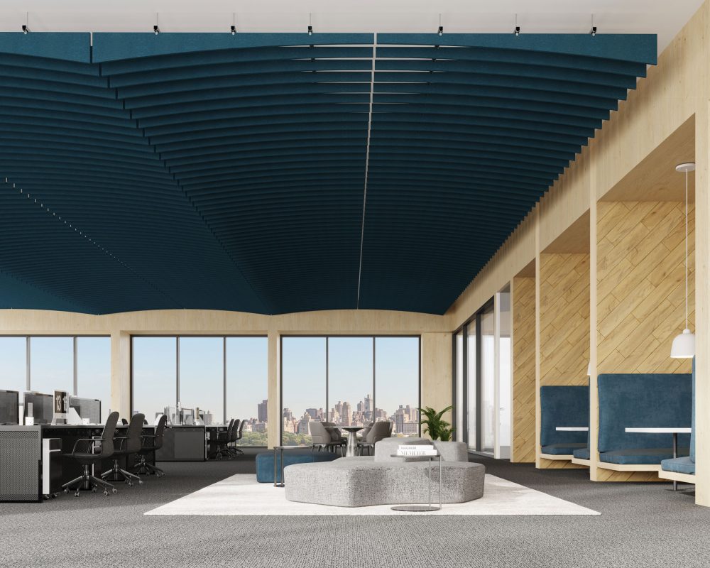 Arc Ceiling Baffles | Denim | Premier Collection