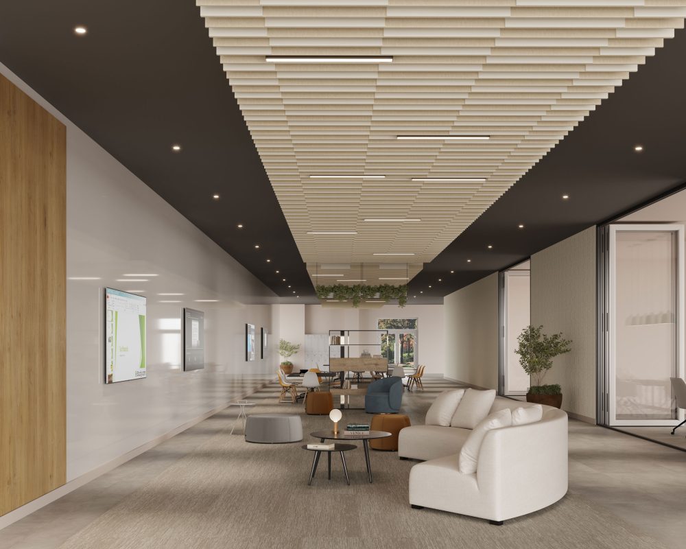 Groove Ceiling Baffles | Pearl & White | Premier Collection