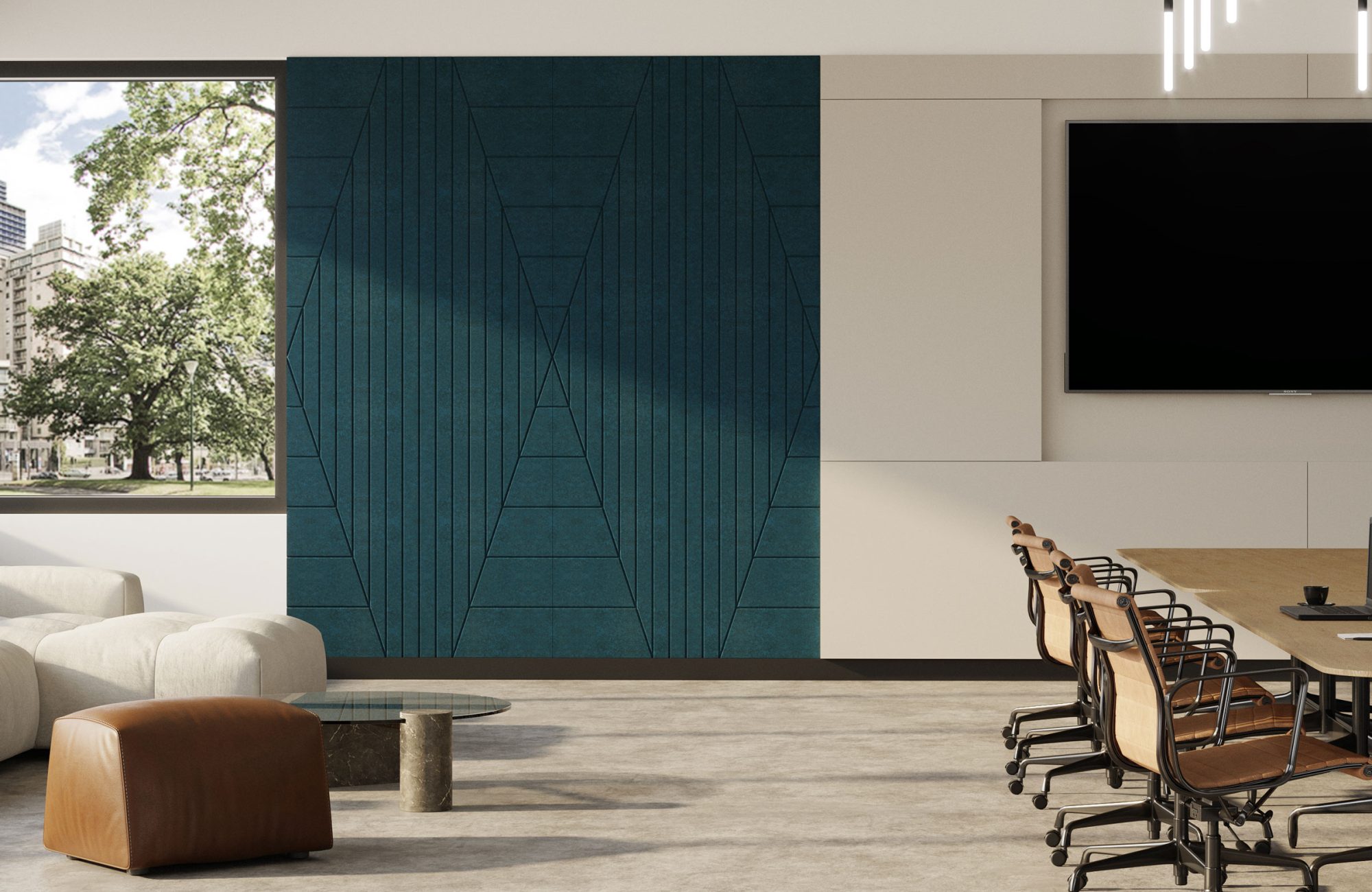 Fracture Wall Panel, Harlequin | Denim | Premier Collection