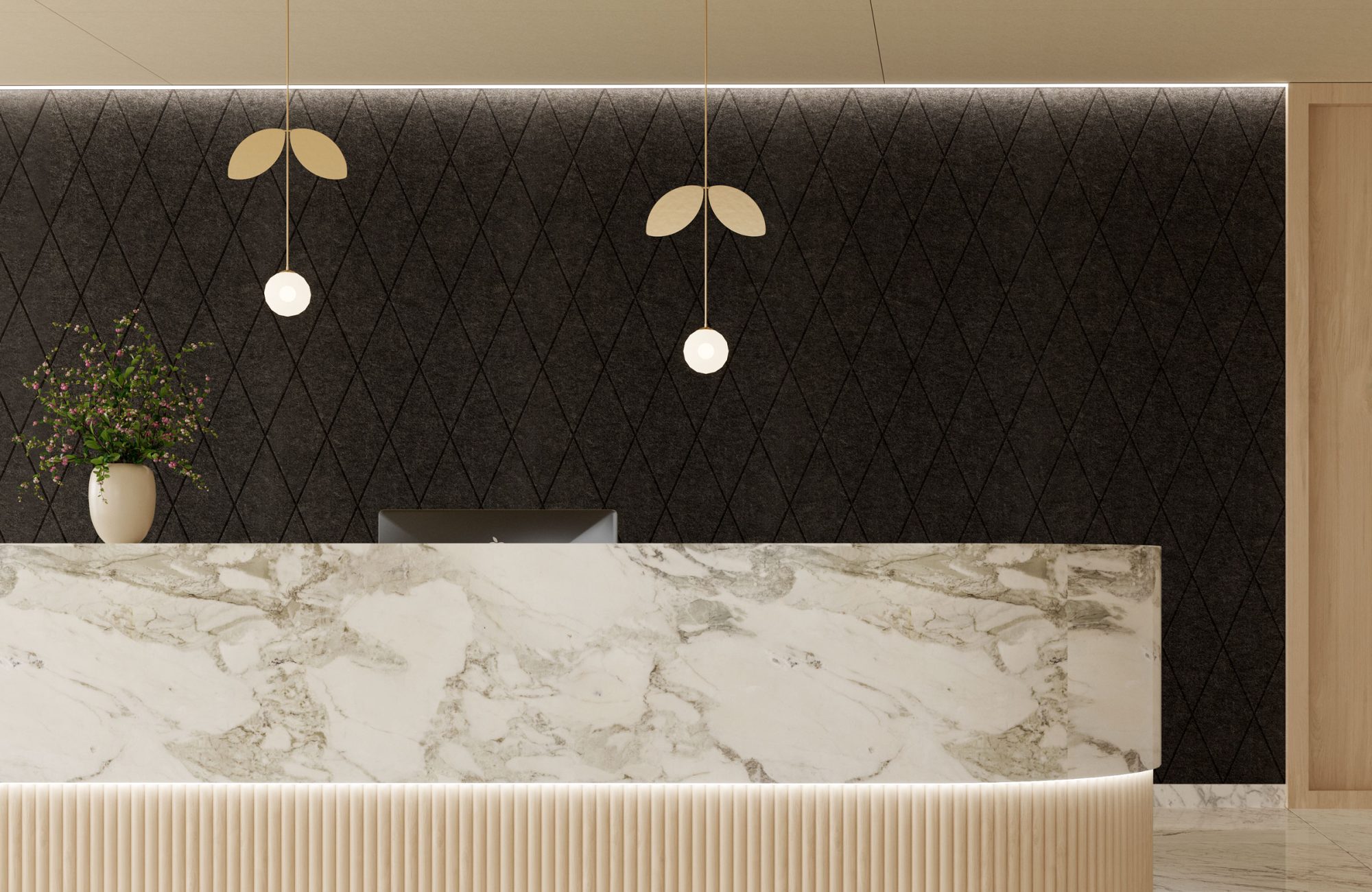 Fracture Wall Panel, Trellis | Charcoal | Premier Collection