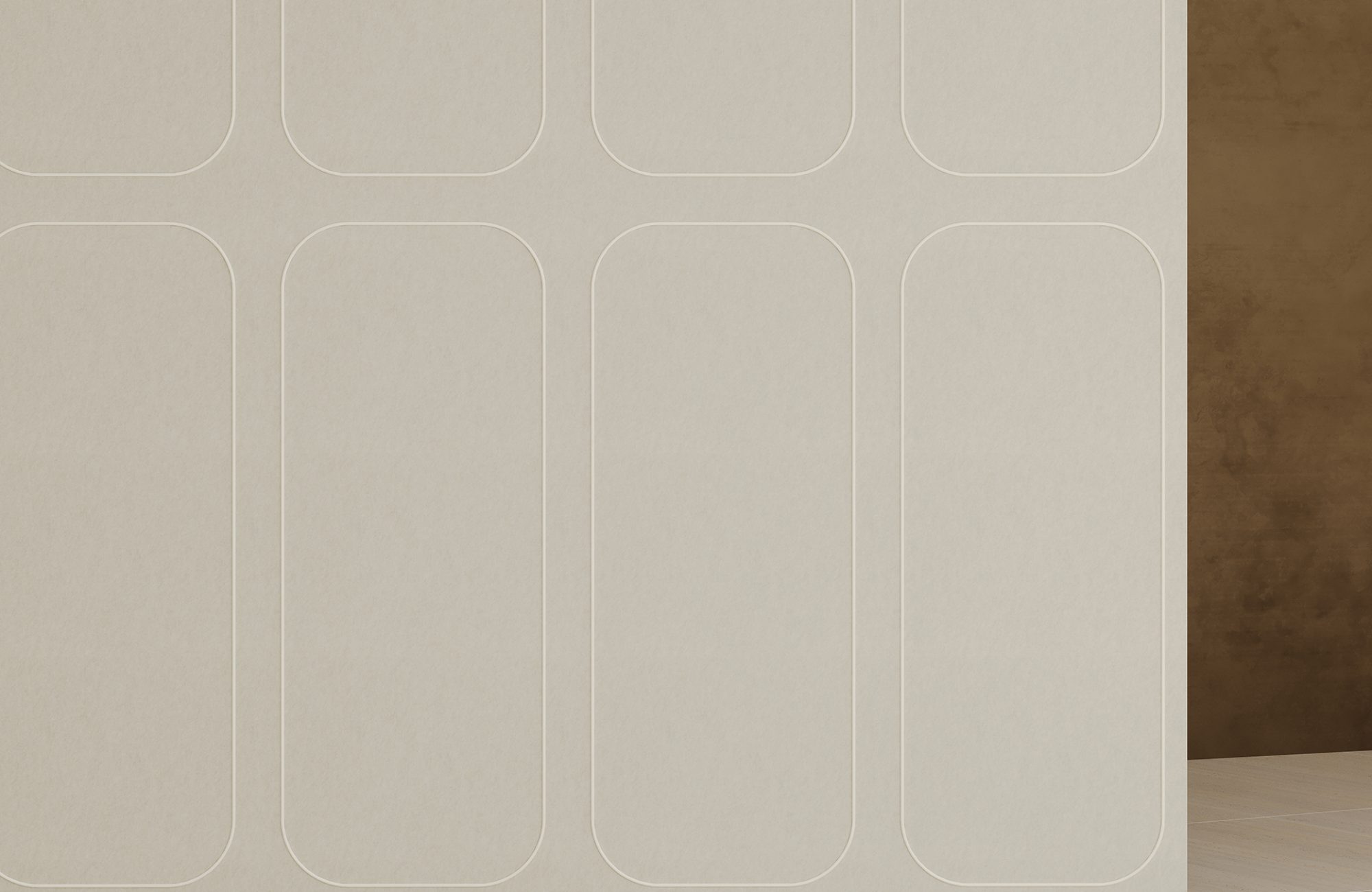 Spine Wall Panels, Racetrack A | Almond, White | Premier Collection