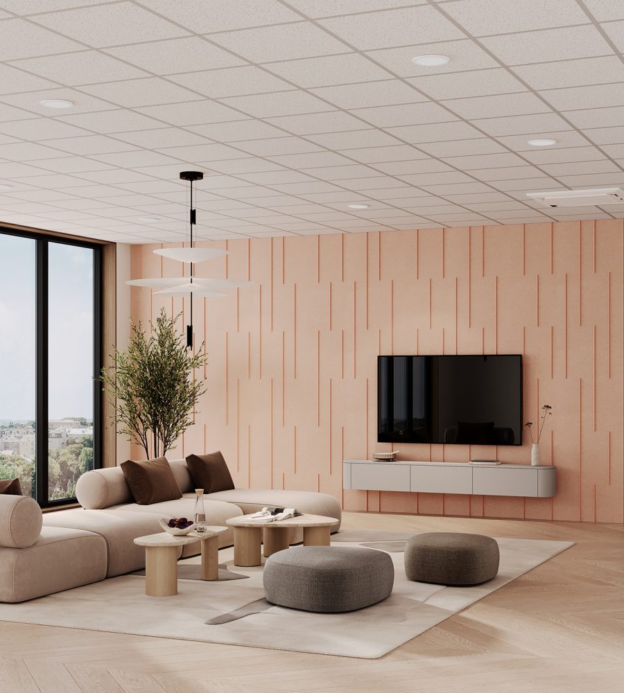 Spine Wall Panels, Scored | Valentine, Flamingo | Premier Collection