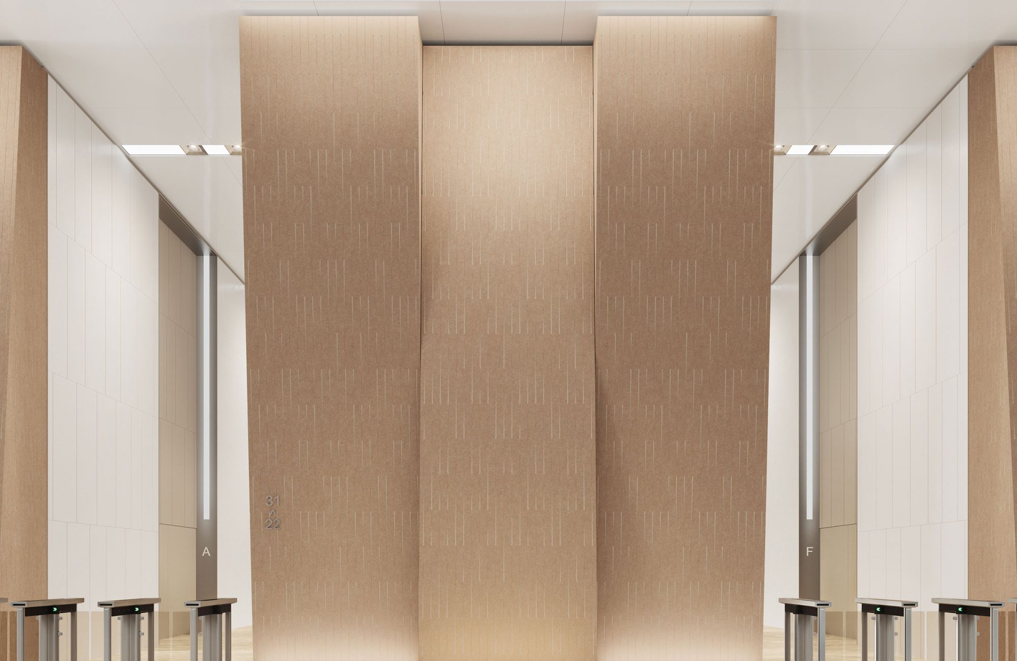 Fracture Two-Tone Wall Panel, Thread | Umber, Almond | Premier Collection