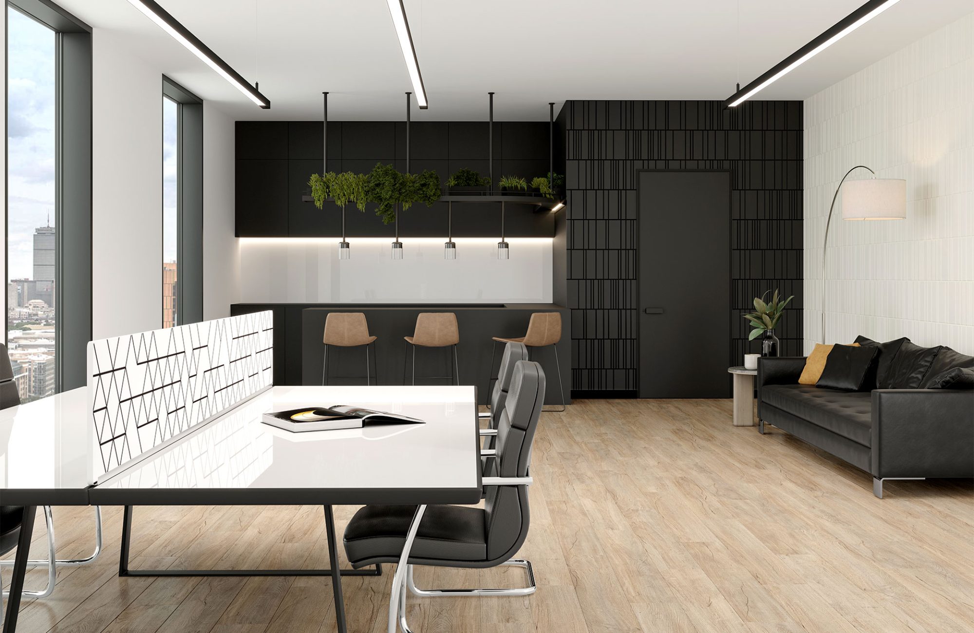 Fracture Tiles, Barcode | Piano Black | Premier Collection