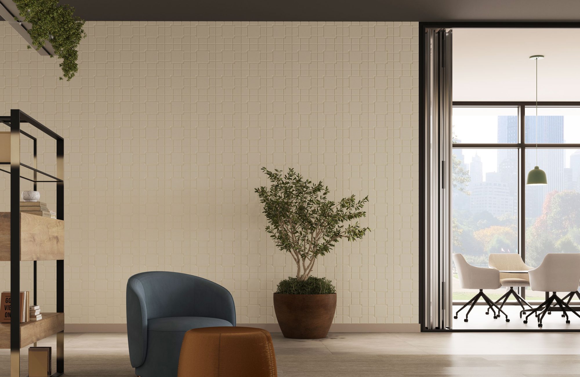 Fracture Tiles, Plaza | Pearl | Premier Collection