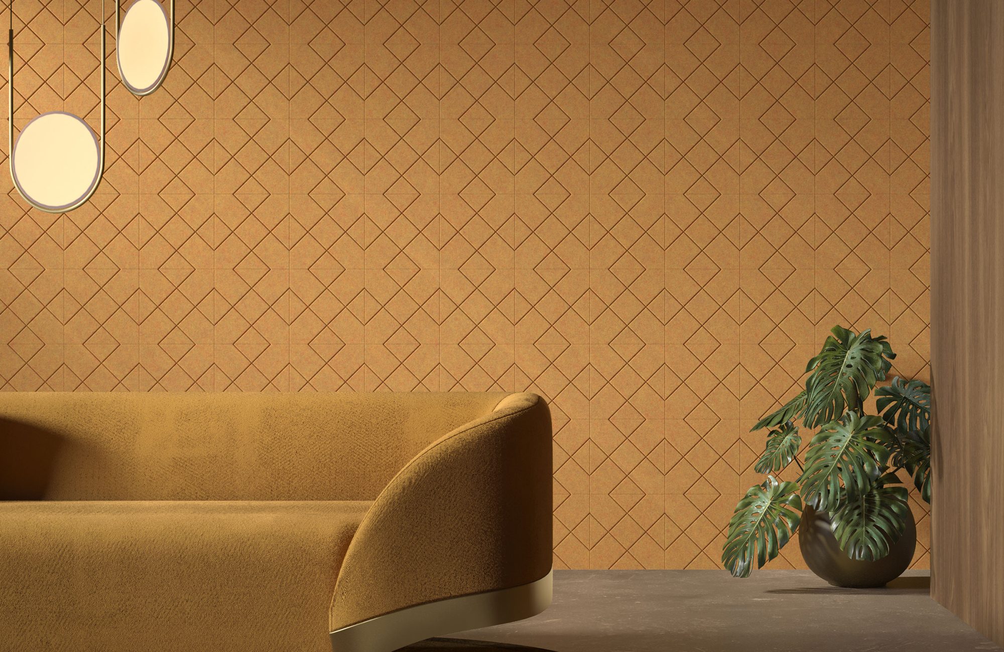 Fracture Tiles, Crosshatch | Turmeric | Premier Collection
