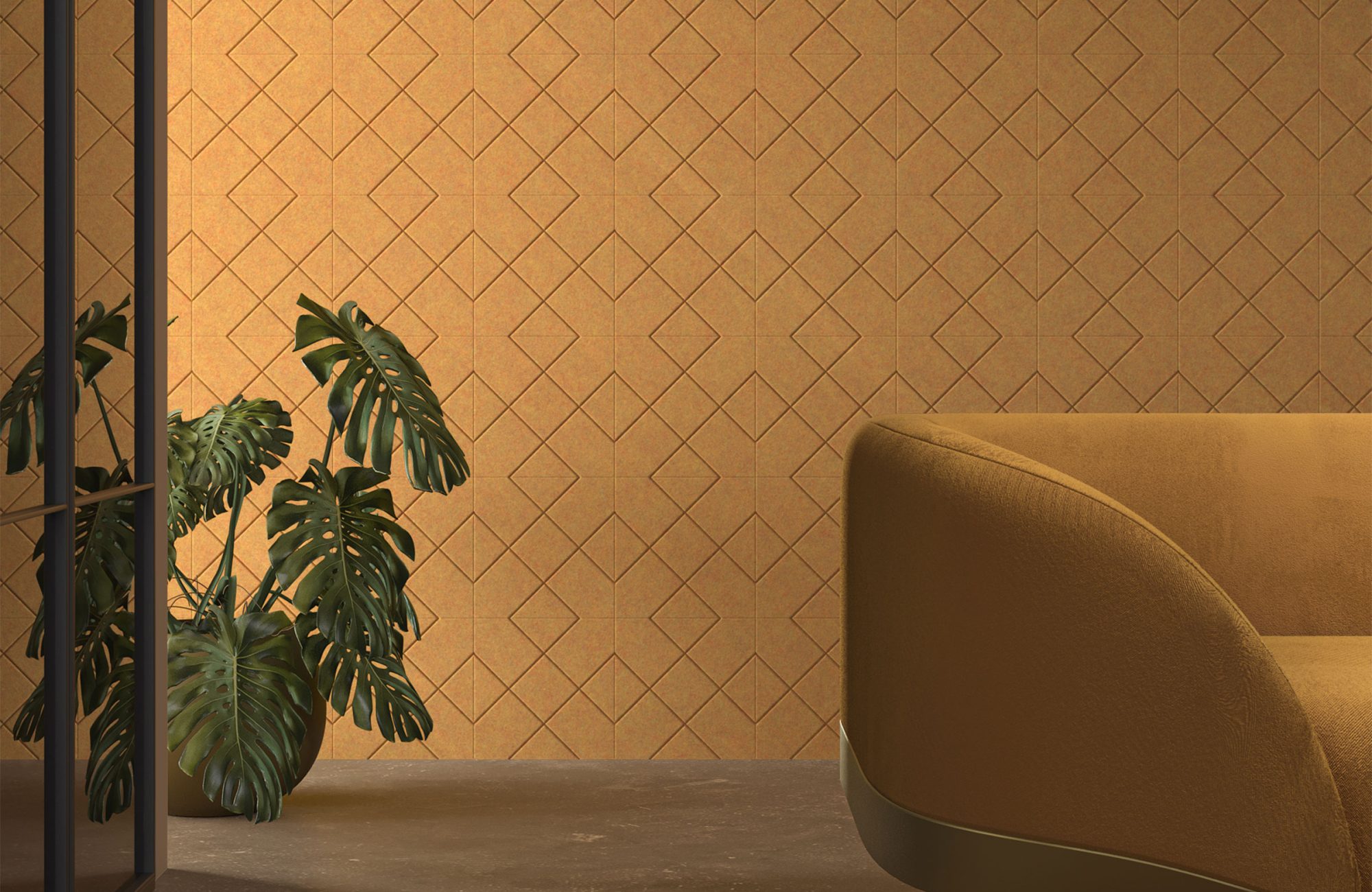 Fracture Tiles, Crosshatch | Turmeric | Premier Collection