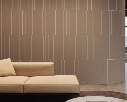 Fracture Two-Tone Wall Panel, Barcode | Umber, Almond | Premier Collection