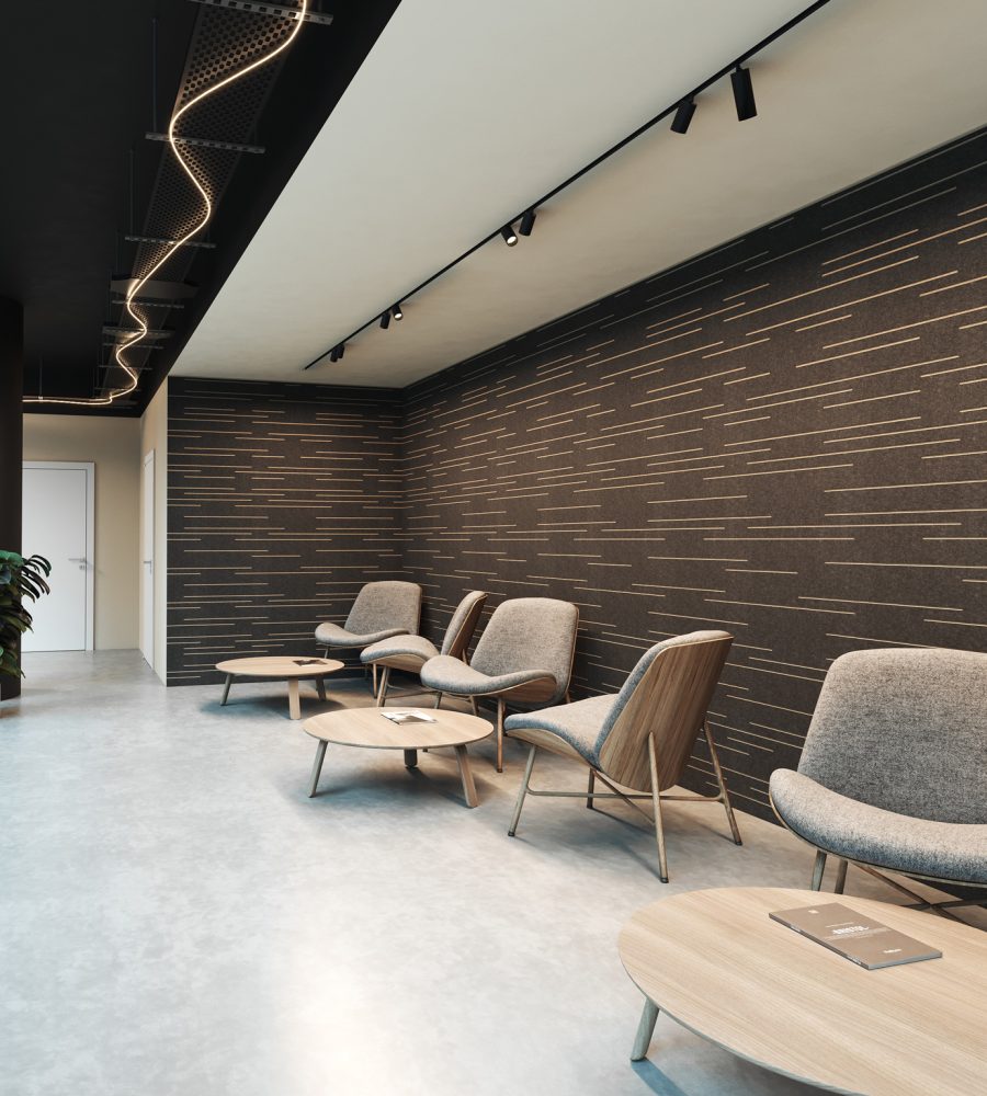Fracture Two-Tone Wall Panel, Dash | Charcoal, Ivory | Premier Collection
