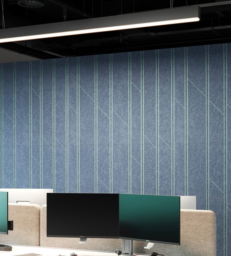 Fracture Two-Tone Wall Panel, Optics | Sea Salt, Denim | Premier Collection