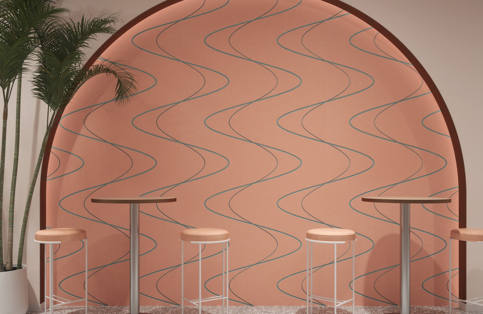 Fracture Two-Tone Wall Panel, Thread | Umber, Almond | Premier Collection